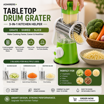 Table Top Drum Grater